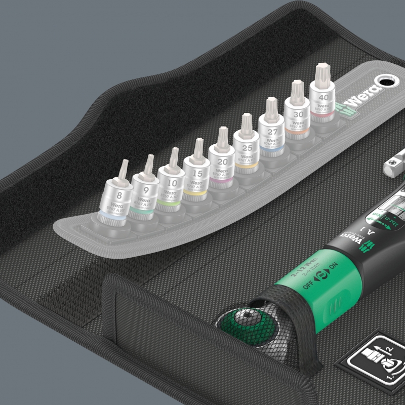 WERA 2-12 Nm Safe-Torque A 1 SHK momentsleutel set, 1/4" 05136073001 4013288228376