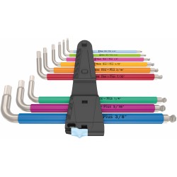 WERA Inbussleutelset RVS 3950/9 Multicolour Imperial 1 05022860001 4013288221360