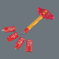 WERA 410 i VDE B RA T-grip ratelschroevendraaier voor 3/8'' doppen 05005122001 4013288234117