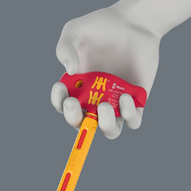 WERA 410 i VDE B RA T-grip ratelschroevendraaier voor 3/8'' doppen 05005122001 4013288234117
