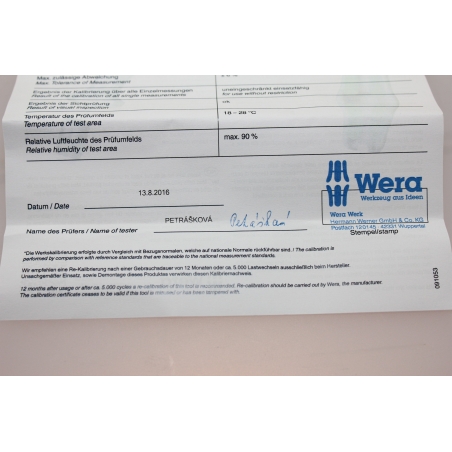 WERA instelbare momentschroevendraaier WERA instelbare momentschroevendraaier