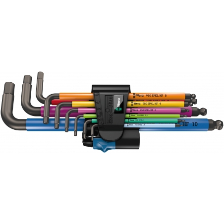 WERA 950 SPKL/9 SM HF Multicolour Stiftsleutelset, metrisch, BlackLaser WERA 950 SPKL/9 SM HF Multicolour Stiftsleutelset, metrisch, BlackLaser