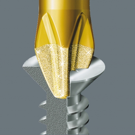 WERA Pozidriv PZ 2 Diamond Coated BDC / PZ 2 X 25 Kruis-bit WERA Pozidriv PZ 2 Diamond Coated BDC / PZ 2 X 25 Kruis-bit