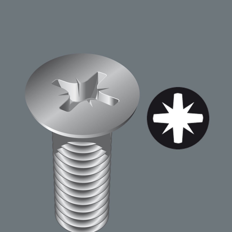 WERA Pozidriv PZ 3 lang Diamond Coated BDC / PZ 3 X 50 Kruis-bit