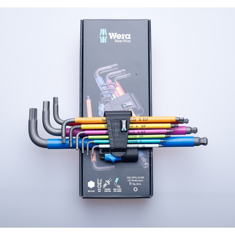 WERA 950 SPKL/9 SM HF Multicolour Stiftsleutelset, metrisch, BlackLaser WERA 950 SPKL/9 SM HF Multicolour Stiftsleutelset, metrisch, BlackLaser
