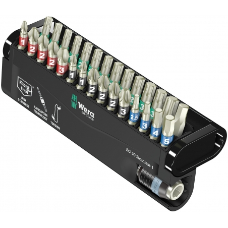 WERA Bit-check BC 30 Stainless 1, 30-delig WERA Bit-check BC 30 Stainless 1, 30-delig