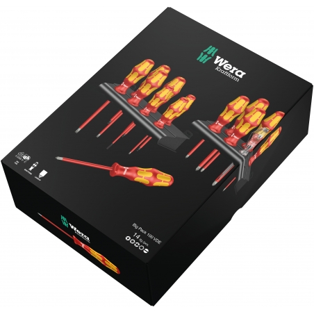 WERA VDE BIg Pack schroevendraaierset 14-delig WERA VDE BIg Pack schroevendraaierset 14-delig