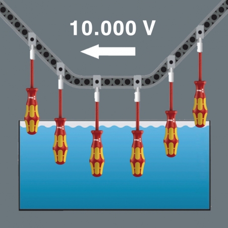 WERA Dop-schroevendraaier/buitenzeskant VDE Kraftform Plus- Series 100