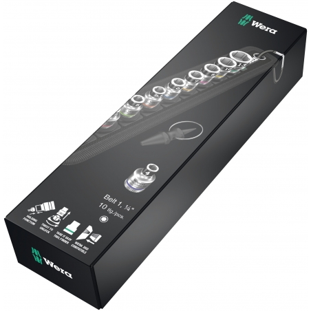 WERA BELT 1 ZYKLOP DOPPEN SET, MET VASTHOUDFUNCTIE, 1/4" -AANDRIJVING WERA BELT 1 ZYKLOP DOPPEN SET, MET VASTHOUDFUNCTIE, 1/4" -AANDRIJVING
