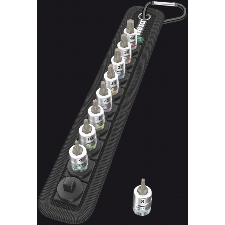 WERA BELT 3 TORX® HF ZYKLOP BITDOPPEN SET TORX®, MET VASTHOUDFUNCTIE, 1/4" -AANDRIJVING WERA BELT 3 TORX® HF ZYKLOP BITDOPPEN SET TORX®, MET VASTHOUDFUNCTIE, 1/4" -AANDRIJVING