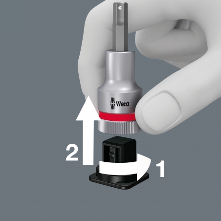 WERA INBUS/BINNENZESKANT BIT-DOPPEN-SET, MET VASTHOUDFUNCTIE 1/2"-AANDRIJVING