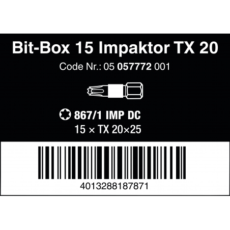 WERA TORX® TX20 867/1 IMP DC Impaktor in Bit-Box