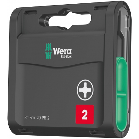 WERA Bit-Box 20x Kruiskop PH 2 Z-bits WERA Bit-Box 20x Kruiskop PH 2 Z-bits
