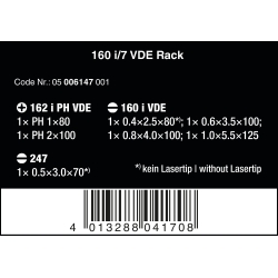 WERA 160i/7 VDE schroevendraaierset