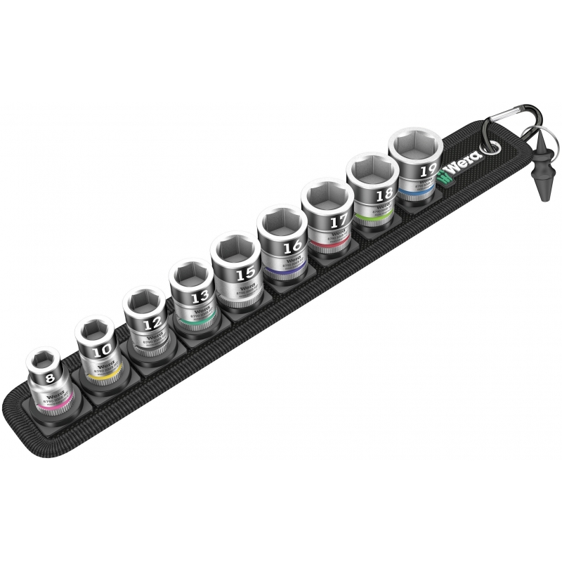 WERA BELT B 1 ZYKLOP DOPPEN SET, MET VASTHOUDFUNCTIE,  3/8" -AANDRIJVING