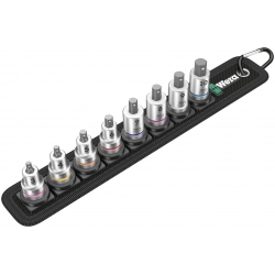 WERA BELT B 2 ZYKLOP INBUS/BINNENZESKANT BITDOPPEN SET, MET VASTHOUDFUNCTIE,  3/8" -AANDRIJVING WERA BELT B 2 ZYKLOP INBUS/BINNENZESKANT BITDOPPEN SET, MET VASTHOUDFUNCTIE,  3/8" -AANDRIJVING