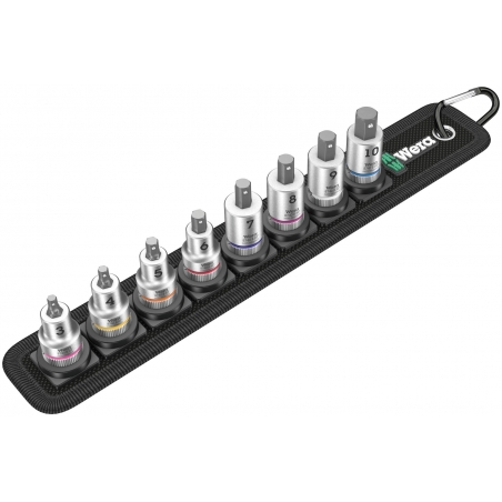 WERA BELT B 2 ZYKLOP INBUS/BINNENZESKANT BITDOPPEN SET, MET VASTHOUDFUNCTIE, 3/8" -AANDRIJVING WERA BELT B 2 ZYKLOP INBUS/BINNENZESKANT BITDOPPEN SET, MET VASTHOUDFUNCTIE, 3/8" -AANDRIJVING
