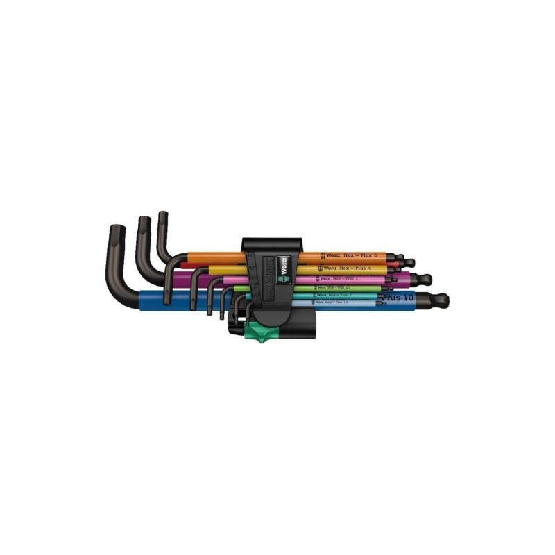 WERA 950 SPKL/9 SM N SB Multicolour Stiftsleutelset, metrisch, BlackLaser