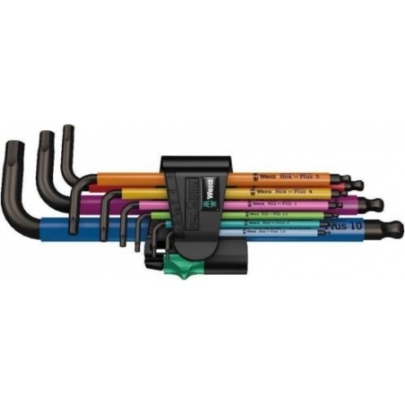 WERA 950 SPKL/9 SM N SB Multicolour Stiftsleutelset, metrisch, BlackLaser WERA 950 SPKL/9 SM N SB Multicolour Stiftsleutelset, metrisch, BlackLaser