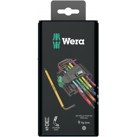 WERA SPKL/9 TORX® BO Multicolour Stiftsleutelset. WERA SPKL/9 TORX® BO Multicolour Stiftsleutelset.