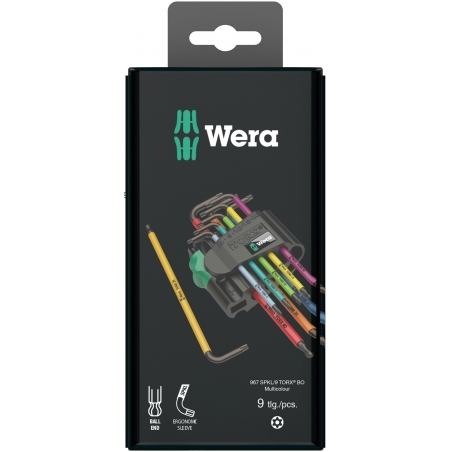 WERA SPKL/9 TORX® BO Multicolour Stiftsleutelset.