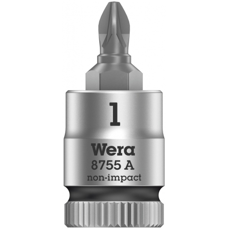WERA Kruiskop Pozidriv PZ 1 Bitdop- 1/4" WERA Kruiskop Pozidriv PZ 1 Bitdop- 1/4"