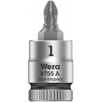 WERA Kruiskop Pozidriv PZ 1 Bitdop- 1/4" WERA Kruiskop Pozidriv PZ 1 Bitdop- 1/4"