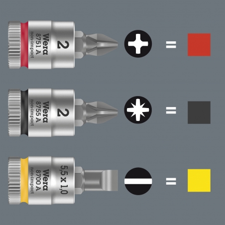 WERA Dop met vasthoudfunctie 13.0- 1/4"