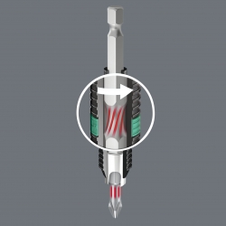 WERA Philips PZ 2 BiTorsion bit BTZ 855/1   / PZ 1 X 25 Kruis-bit WERA Philips PZ 2 BiTorsion bit BTZ 855/1   / PZ 1 X 25 Kruis-bit