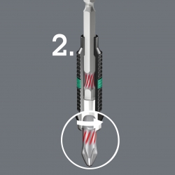 WERA Philips PZ 2 BiTorsion bit BTZ 855/1   / PZ 1 X 25 Kruis-bit WERA Philips PZ 2 BiTorsion bit BTZ 855/1   / PZ 1 X 25 Kruis-bit