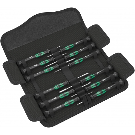 WERA Kraftform Micro12 Electronics 1 Micro-schroevendraaierset. WERA Kraftform Micro12 Electronics 1 Micro-schroevendraaierset.