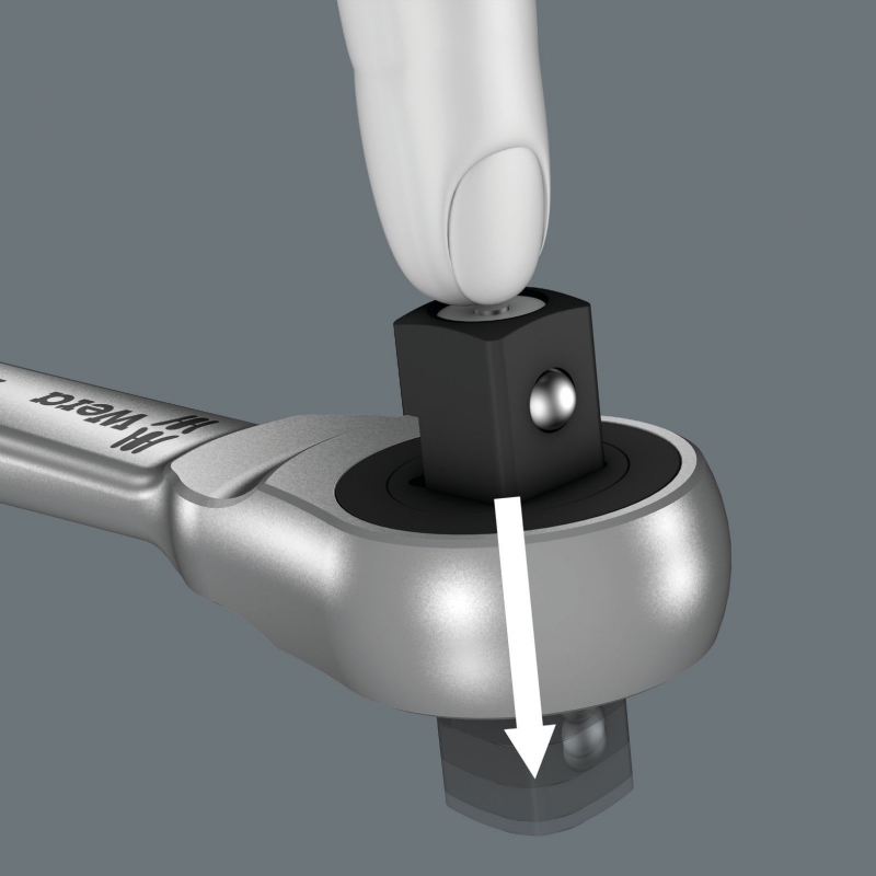 WERA Zyklop Metal-ratelset  8003 C SA doorsteekvariant 1/2"