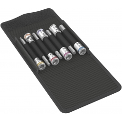 WERA INBUS/BINNENZESKANT BIT-DOPPEN-SET, MET VASTHOUDFUNCTIE 3/8"-AANDRIJVING