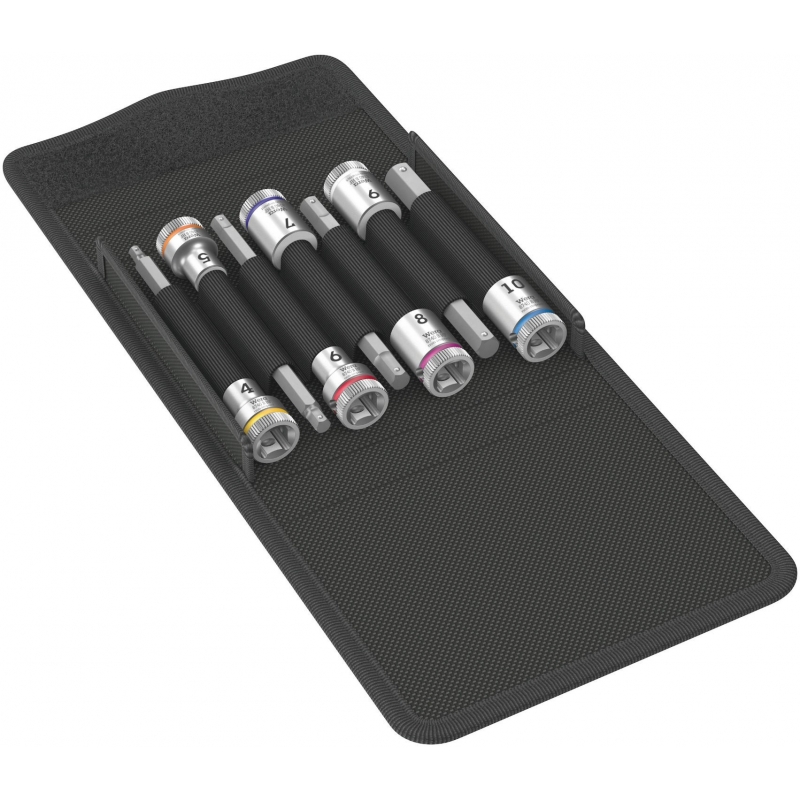 WERA INBUS/BINNENZESKANT BIT-DOPPEN-SET, MET VASTHOUDFUNCTIE 3/8"-AANDRIJVING