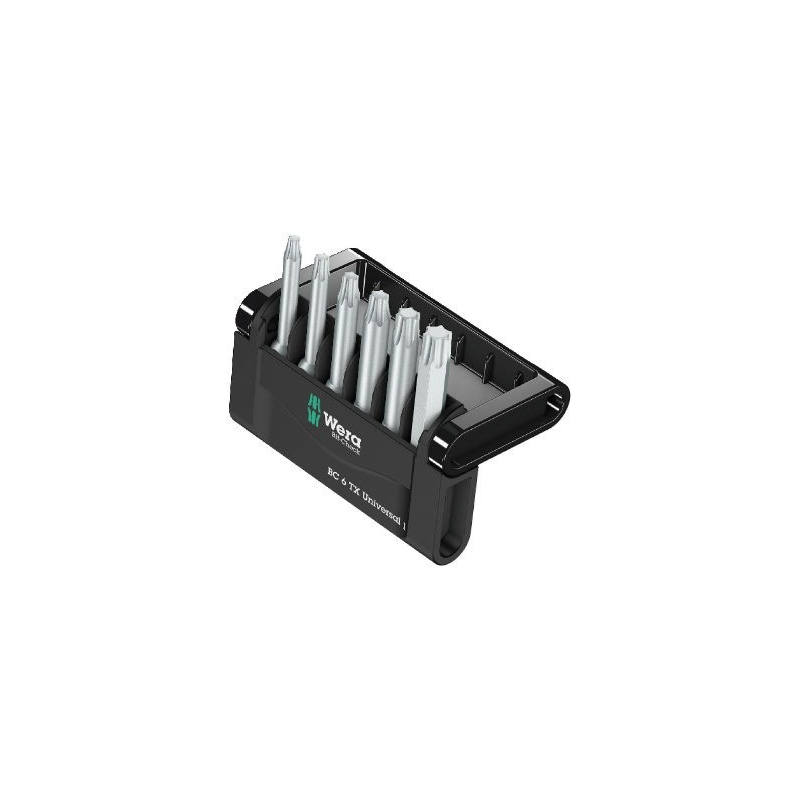 WERA Bit-check BC 6 TX Universal 1, 6-delig TORX-bits lang