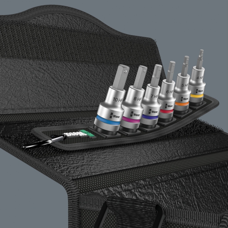WERA BELT C 2 ZYKLOP INBUS/BINNENZESKANT BITDOPPEN SET, MET VASTHOUDFUNCTIE,  1/2" -AANDRIJVING WERA BELT C 2 ZYKLOP INBUS/BINNENZESKANT BITDOPPEN SET, MET VASTHOUDFUNCTIE,  1/2" -AANDRIJVING