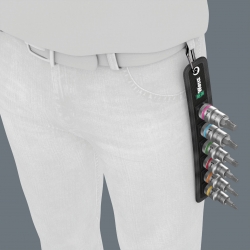 WERA  BELT C 3 TORX® HF ZYKLOP BITDOPPEN SET TORX®, MET VASTHOUDFUNCTIE,  1/2" -AANDRIJVING WERA  BELT C 3 TORX® HF ZYKLOP BITDOPPEN SET TORX®, MET VASTHOUDFUNCTIE,  1/2" -AANDRIJVING