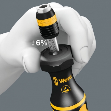 WERA Kraftform ESD 1.2-3.0 Nm Instelbare momentschroevendraaier WERA Kraftform ESD 1.2-3.0 Nm Instelbare momentschroevendraaier