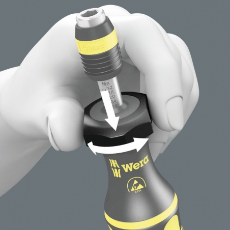 WERA Kraftform ESD 1.2-3.0 Nm Instelbare momentschroevendraaier WERA Kraftform ESD 1.2-3.0 Nm Instelbare momentschroevendraaier
