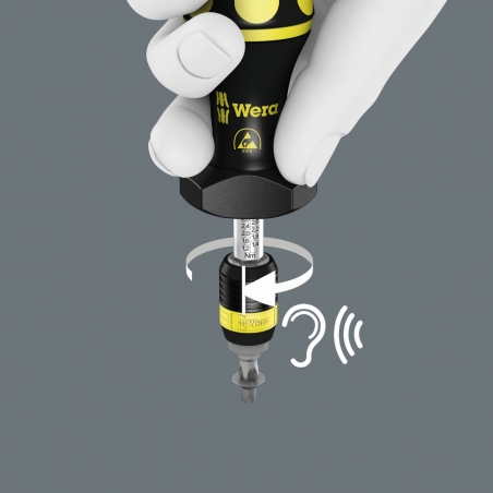 WERA Kraftform ESD 1.2-3.0 Nm Instelbare momentschroevendraaier WERA Kraftform ESD 1.2-3.0 Nm Instelbare momentschroevendraaier