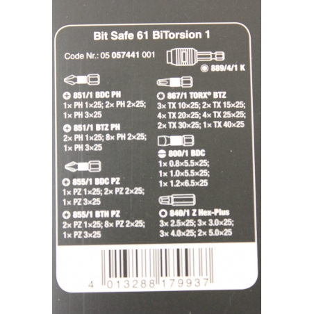 WERA Bit-Safe 61 BiTorsion 1. WERA Bit-Safe 61 BiTorsion 1.