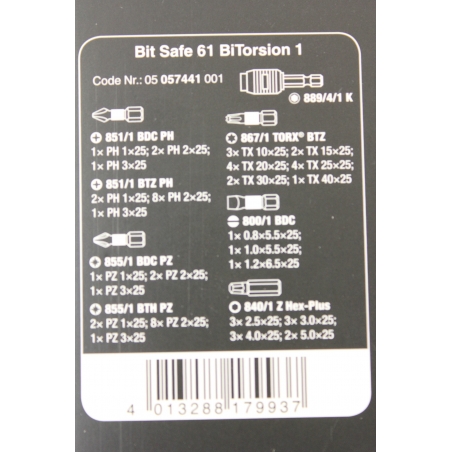 WERA Bit-Safe 61 BiTorsion 1.