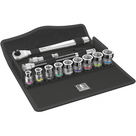 WERA Zyklop Metal-ratelset 8100 SB 12 HF Switch 3/8"-aandrijving WERA Zyklop Metal-ratelset 8100 SB 12 HF Switch 3/8"-aandrijving