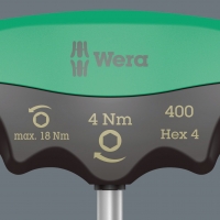 WERA 400 i Hex draaimoment 4.0 Nm T-Grip Inbus 4.0x60 mm