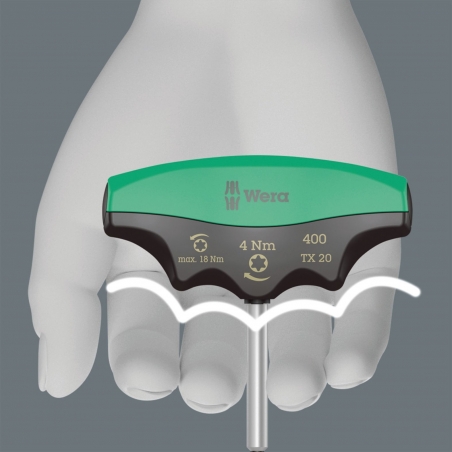 WERA 400 TX Draaimoment 4.0 Nm T-Grip TX 20 WERA 400 TX Draaimoment 4.0 Nm T-Grip TX 20