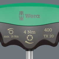 WERA 400 TX Draaimoment 4.0 Nm T-Grip TX 20