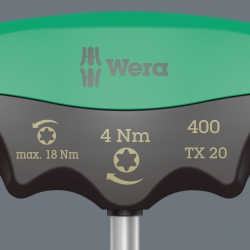 WERA 400 TX Draaimoment 5.0 Nm T-Grip TX 25 WERA 400 TX Draaimoment 5.0 Nm T-Grip TX 25
