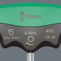 WERA 400 TX Draaimoment 5.0 Nm T-Grip TX 25 WERA 400 TX Draaimoment 5.0 Nm T-Grip TX 25