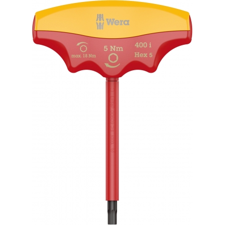 WERA 400 i VDE Hex Draaimoment 4.0 Nm T-Grip Inbus 4.0x100 mm WERA 400 i VDE Hex Draaimoment 4.0 Nm T-Grip Inbus 4.0x100 mm