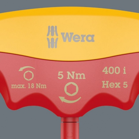 WERA 400 i VDE Hex Draaimoment 4.0 Nm T-Grip Inbus 4.0x100 mm WERA 400 i VDE Hex Draaimoment 4.0 Nm T-Grip Inbus 4.0x100 mm
